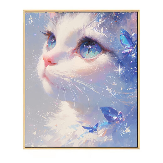 Butterfly Cat Pintura al óleo digital 2024 Nuevo pintura acrílica de bricolaje de bricolaje a mano