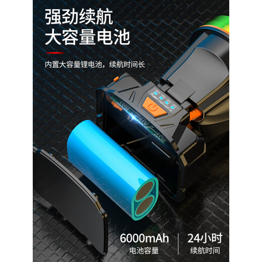 
Hanoufei Special Forces Headlight Special Forces Headlights High Light Charging Super Bright Sensing Headlights Extra Long Battery Outdoor Fishing No Sensing 9900W White Light, 200 Hours of Battery [