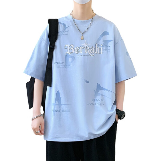 
Ran Yilan's summer short-sleeved shirt for boys and junior high school students loose cotton tops for young children's summer clothes 695 meters white single piece short-sleeved quality assurance M 70-90Jin [Jin equals 0.5 kg]