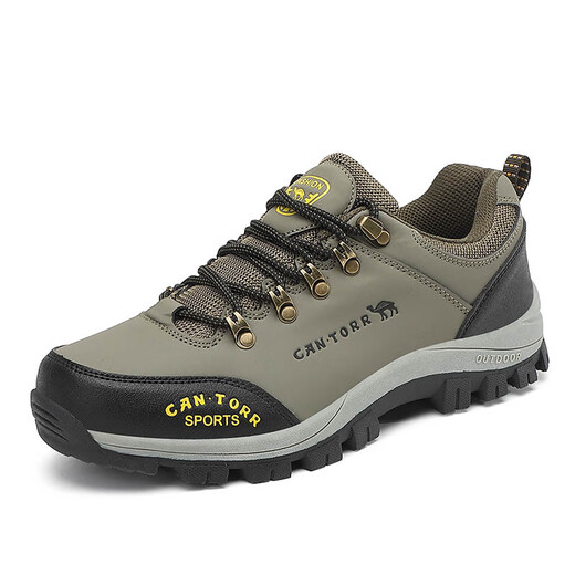 
Camel broken size Paul men's shoes autumn and winter breathable waterproof sports casual shoes non-slip wear-resistant outdoor hiking shoes 14088 gray_four seasons 38