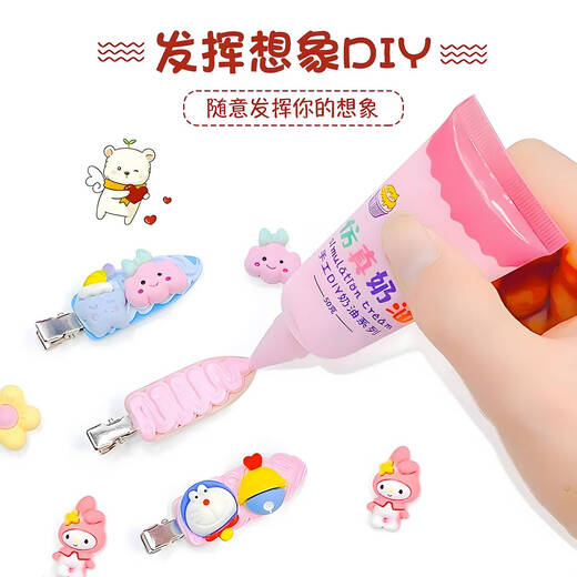 Shantoulin Village Girl's Mandmade Cream Glue DIY Hairpin Material Pack Faire des petits accessoires Résine Small Accessories Full de Toys's Toys's Cream Glue Hairpin 723 Pièces Deluxe Boîte de rangement à trois couches