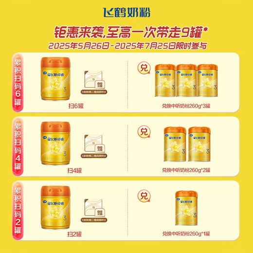 Feihexing feifan zhuorui pro a2 kasein 3 (1-3 Jahre) Kinderformel Milchpulver 758G*6 Elternzuschussabteilung