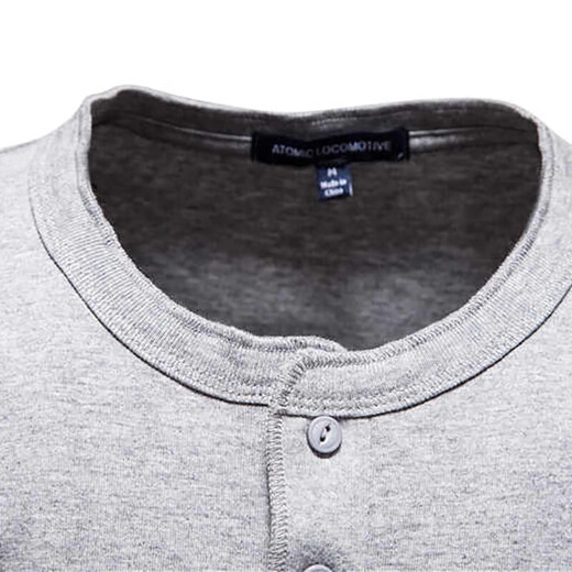 ROMON round neck t-shirt men's henley shirt short-sleeved army green pure cotton heavyweight American slim retro bottoming small white t-half sleeve white L 145-160Jin Jin equals 0.5 kg