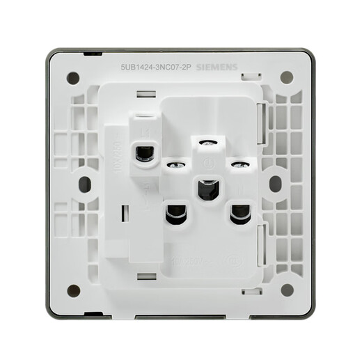 西门子（SIEMENS）开关插座 五孔带单控插座面板 致典深灰银5UB14243NC072P