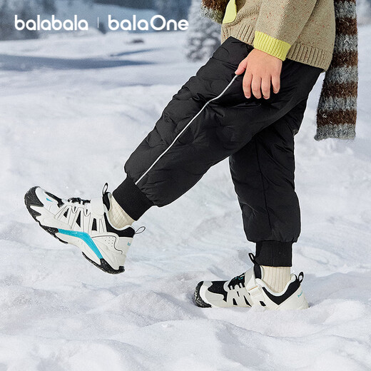 Balabala children's clothing children's down pants 2025 new winter clothing baby boys and girls thick warm pants fashion leggings