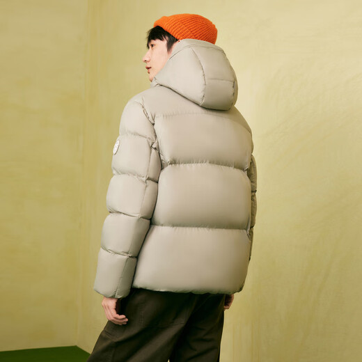 雪中飞2025新款男士短款户外高充绒连帽羽绒服潮流面包加厚舒适外套 天冰绿|4867 XL /175/96A