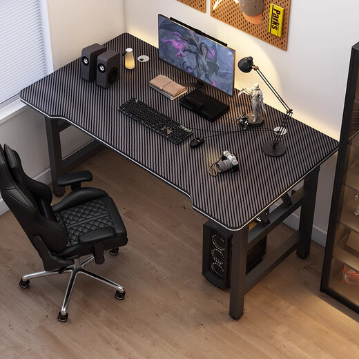 Computer desk desktop home folding table e-sports game table office desk simple study desk spring table black 80*40*75cm (no installation required)