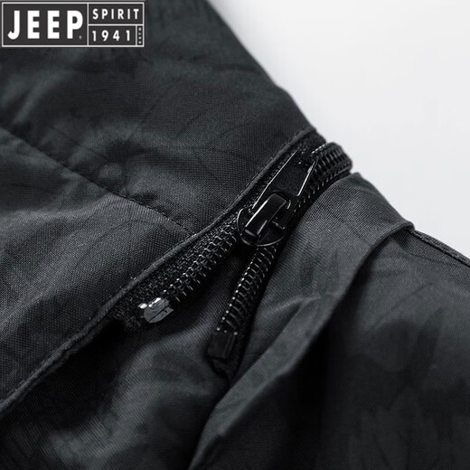 JEEP SPIRIT Jeep International Brand Jacket 2025 Autumn and Winter New Men's Outdoor Sports Hiking and Cycling Clothing Mountaineering Clothing Light Gray EDCO/High-end 3XL 155-170Jin Jin equals 0.5 kg