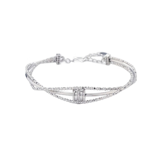CHINA GOLD pt50 platinum bouncy bead fancy winding small waist bracelet adjustable Mobius broken silver bracelet about 11.08g