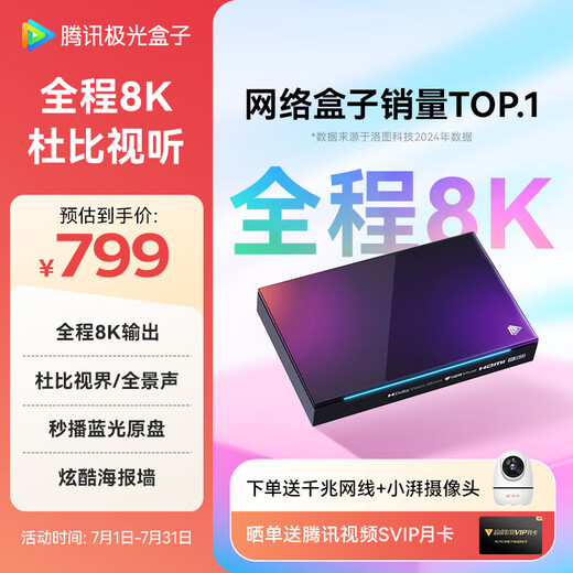 Tencent Aurora Box 5X Full 8K TV Box Smart Network Set-Top Box Dolby Vision HD Blu-ray Cloud Disk Hard Drive Player Lossless Music Player