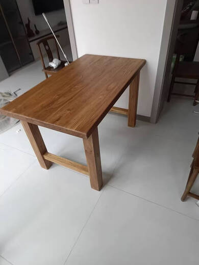 Yusenyi alter Ulmenholz-Bretttisch, massiver Holzstamm, langer Tisch, rechteckiger Esstisch, Teetisch, Konferenztisch, kann als gewerblicher B&B-Esstisch verwendet werden, 5 cm dicker alter Ulmentisch, 140 x 575 cm hoch