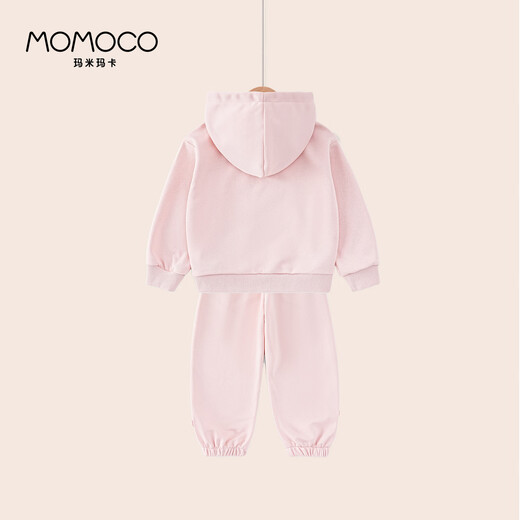 Mamimaca Momoco Girls 'Set Frühlings- und Herbstmode Neue chinesische zweiteilige Set (Performance Clothes) Pink 130