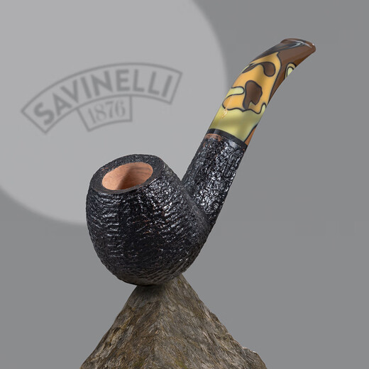 沙芬（SAVINELLI）意大利进口帕洛玛传统实木石楠木烟斗男士P467ZNR烟斗烟具厚斗壁 P427ZNR-677（厚斗壁弯斗）