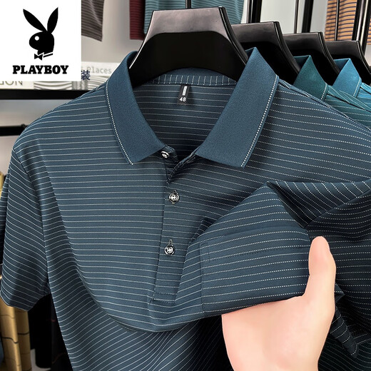 Playboy (Playboy) Легкая роскошная летняя футболка с короткими рукавами с короткими рукавами.