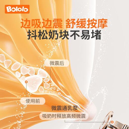 Bololo Pompe à lait double face électrique Pompe poitrine entièrement automatique entièrement automatique Micro vibration de poitrine de lait grande traite d'aspiration et extracteur de lait micro vibrant V20-App Full Scene