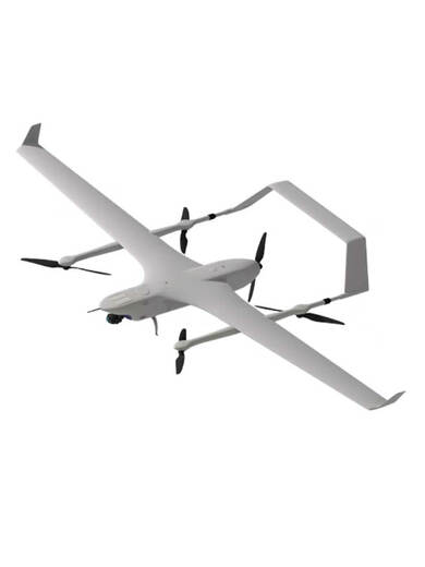 Lingle Blackjack vertical take-off and landing Vtol aerial surveying and mapping composite wing fixed-wing UAV 4+1 carbon fiber replica customized milky white ARF