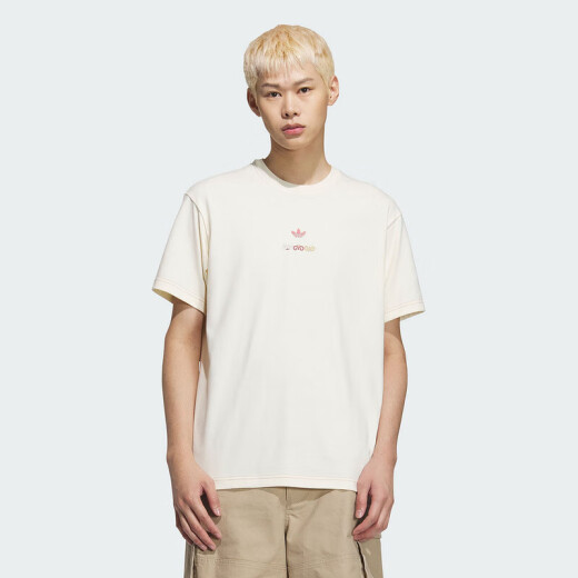 Adidas Clover T-shirt masculin 2025 Été Nouveau cou rond en vrac Sports confortables et t-shirt à manches courtes décontractées KC1429 3xl