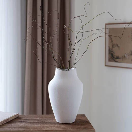Fantasy French style ceramic vase Japanese retro living room flower arrangement hydroponic white flower utensil decorative ornaments 3897 Wasabi black