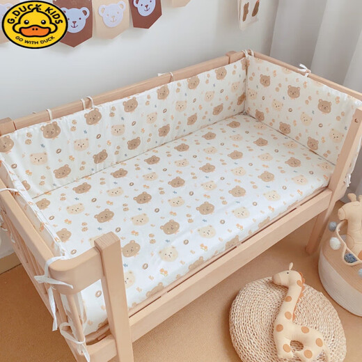 G.Duckkids Crib Bleed окружает анти -коллизию хлопок чистый хлопок мужского и женского пола детей с шприпентом ткани мягкая сумка маленькая кровать сгущенное забор - beibeihu 30*200 на кусок