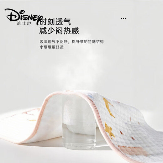 迪士尼（Disney）婴儿a类隔尿垫纯棉防水透气可水洗防漏防滑隔尿布垫宝宝尿布床单 森林时光【一条装】 50x70cm