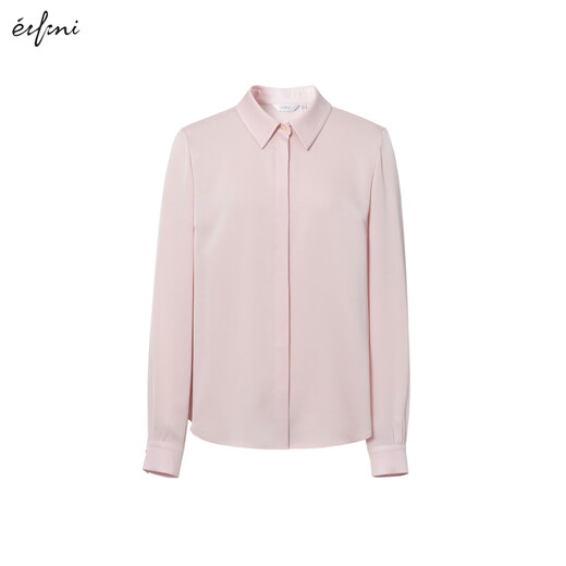 EIFLI (EIFINI) EIFLI ALTA ACÉTICO ACÉTICO La luz de la luz se siente adecuada para la camisa de desplazamiento básico para mujeres 2025 Summer Nuevo top informal versátil para mujeres de color rosa claro S 80-105Jin [Jin iguala 0.5 kg]