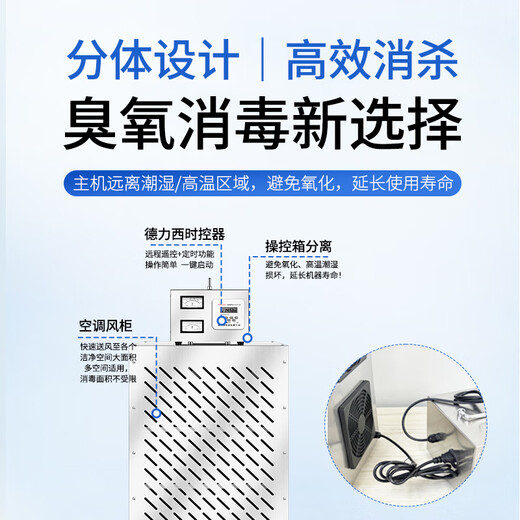 Fenrui built-in central air conditioning ozone sterilizer food factory workshop warehouse air purification ozone generator split built-in ozone sterilizer Delixi intelligent time control 80g