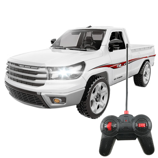BURJUMAN remote control pickup truck climbing car extra large 36CM remote control pickup truck Jeep off-road vehicle model classic cool children's electric car medium pickup truck 26cm standard (including rechargeable battery and charging cable)