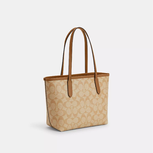 COACH/Coach Women's Bag Women's Tote Bag Large Capacity Shoulder Portable Commuting Bag Gift for Girls Khaki CN733IMNLJ