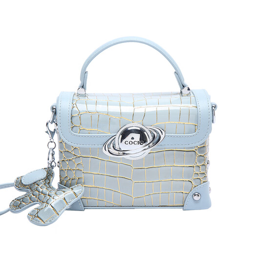 Bolsa de cocodrilo de la marca calculat/Keenck Bag de cocodrilo 2025 Spring New Cadeba Box Bag Crossbody Smare Bag Square Milk Color