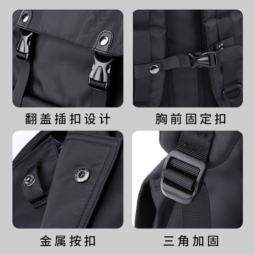 Slazenger / slazenger mode et mode décontracté oxford sac de voyage sac de voyage sac d'ordinateur sac à dos backpack noir