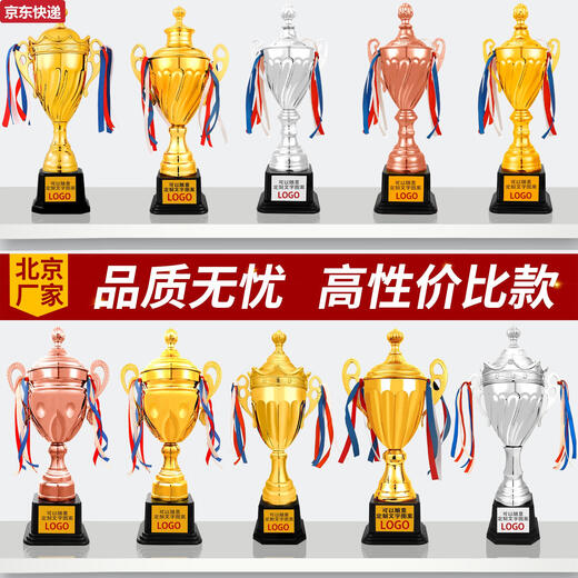 奇立彩金属奖杯定制定做刻字水晶足球篮球创意运动会奖牌幼儿园学生比赛 9905 大号