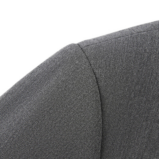 Qipai Chinese stand-up collar/rhino pleat men's fake two-piece stand-up collar gentleman's business blended suit light gray 50 (B50)