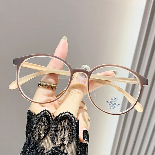 Anti-Blau-Licht-ultra-portable und modische ältere Brille für Frauen, Frauen rundem Rahmen mit einer leichten Hochscheibe junge Lesebrille 21010 Schwarzer Rahmen Anti-Blau-Licht-Lesebrille +150