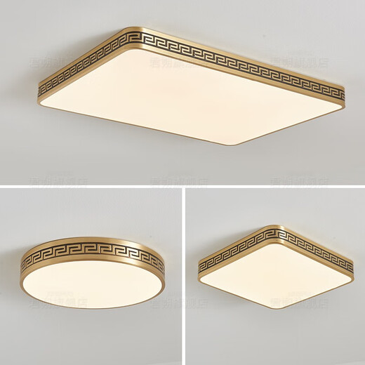 Leshi (NVC) 2025 new outdoor ceiling light insect-proof waterproof door light Chinese villa full copper entrance light garden terrace sun X3891/round 30CM/three colors adjustable
