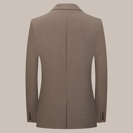 DVHNMK luxury brand men's suit suit men's business formal wedding dress British style retro high-end suit khaki color ready for delivery L (recommended 105-120 Jin Jin equals 0.5 kg) ready for delivery