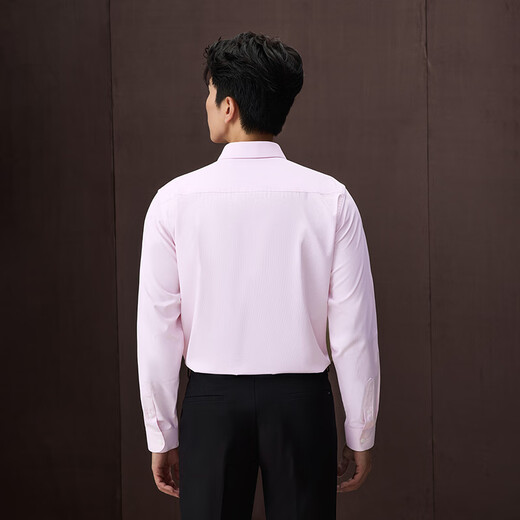 Heilan House (HLA) long-sleeved shirts for men, light business shirts and series of formal shirts for men, autumn, pink stripes 54 40 175/92A recommended 137-148 Jin Jin equals 0.5 kg