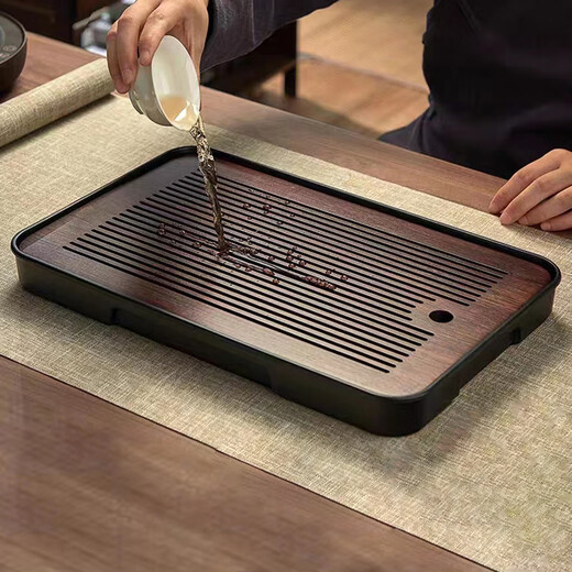 Home Easy Bamboo Small Tea Table Tea Tray Kung Fu Tea Set Tea Ceremony Accessories Small Tray Simple Water Storage Drainage Tea Tray Large