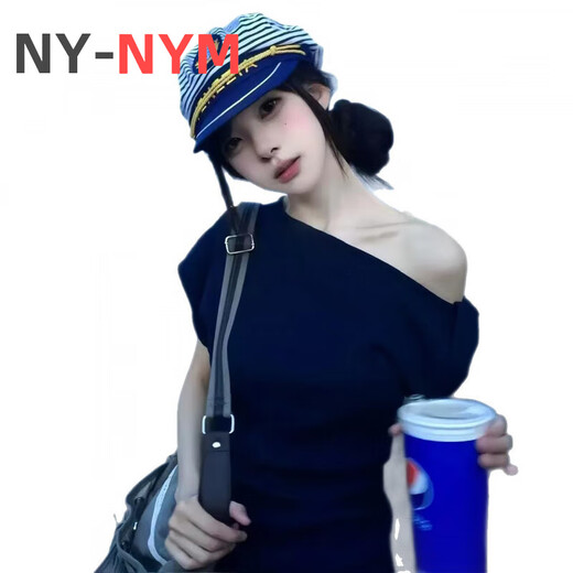 NY-NYM seaside sun hat jk sailor hat 2025 new summer sun protection hat women's sunshade navy hat summer beret striped round navy hat