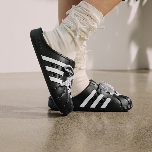 
Adidas men's shoes women's shoes autumn new sports shoes Birkenstock shoes outdoor hole shoes beach slippers JH9848/black/white 43