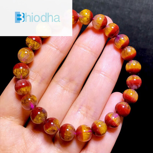 bhiodha极光23紫钛手链千层聚宝盆手串金字塔红幽灵金520情人节生日礼物 12240     12.5mm 极光23水晶