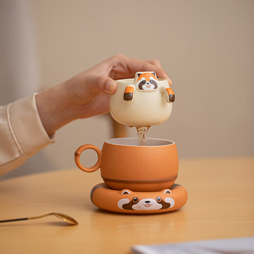 Heart-friendly panda tea and coffee cups for boys and girls birthday gifts for boys and girls ceramic mark water cups for girls with good looks souvenirs