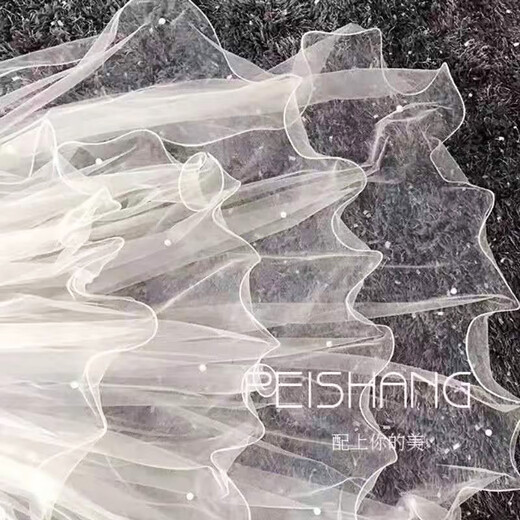 Miao Yijia Proposal Veil Registration Wedding Dress Bridal Headwear Certification Props Engagement Butterfly Puff Veil Hair Clip Next Day Delivery Pearl White Four-Layer Veil