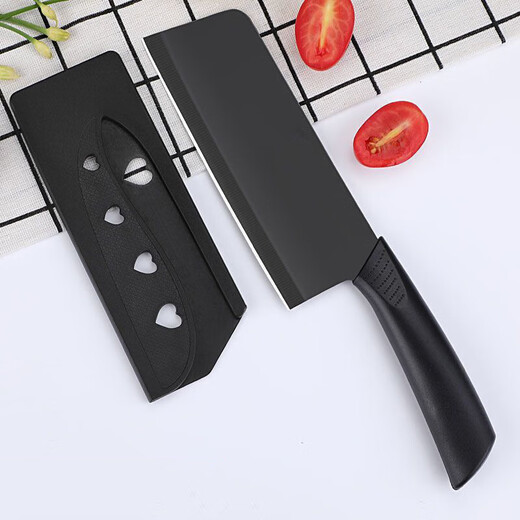 Couteau de cuisine tranchant et planche à découper 2 en 1 en acier noir antirouille, couteau à trancher, couteau à fruits, ensemble de 4 pièces noirs à la mode, boutique de grande valeur