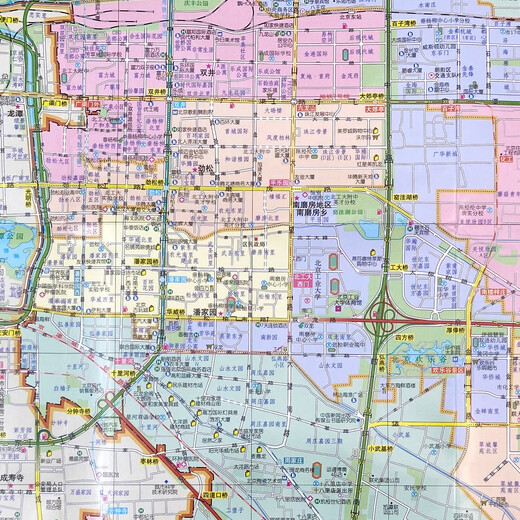 朝阳区详图 旅游交通图 北京城市城区街道小区学校医院等地图 城