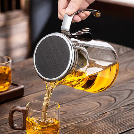 Yipot tea magnetic elegant cup teapot home office high temperature resistant glass teacup tea water separation tea set tea making artifact