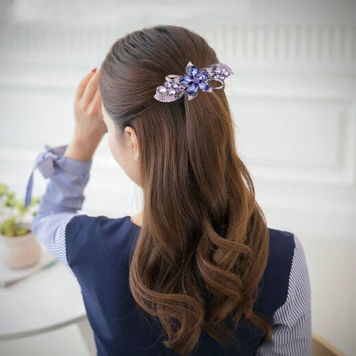 Sangma lily flower hairpin high-end hairpin horizontal clip spring clip hairpin hair accessories birthday gift Valentine's Day gift