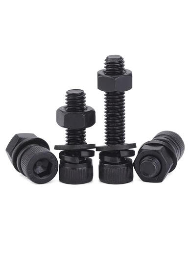 Campagne 12,9 Écrou à vis hexagonale de niveau complet Tipte à tasse allongée Écrou de boulon de tête M4M5M6M8M10M12 M14110 D dents complètes 2 SETS