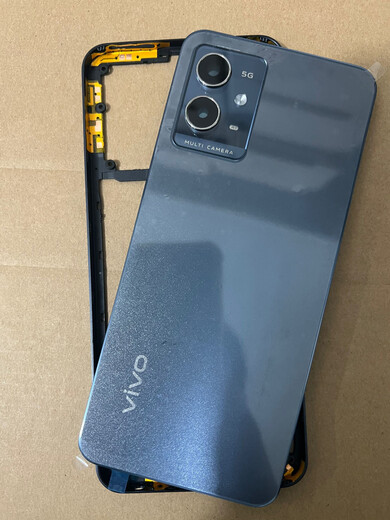 Vivo original suitable for y33s battery cover brand new mobile phone original back cover front shell middle frame card holder boot sound y33s blue rear piece + middle frame + button + card