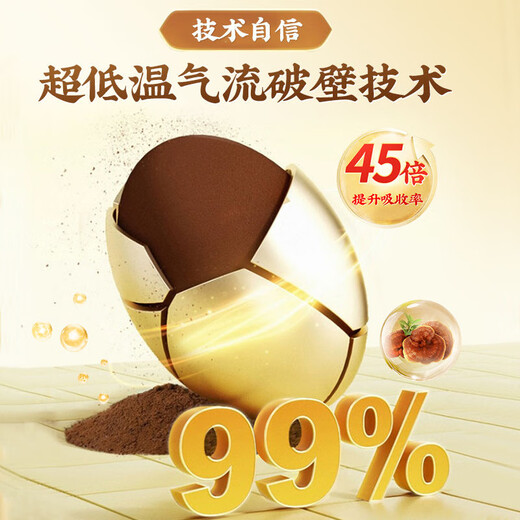 Pékin Tongrentang Break Wall Ganoderma Lucidum Spore Powder Resistance Nutritional Neution Officiel pour les personnes d'âge moyen et les personnes âgées 1 boîte