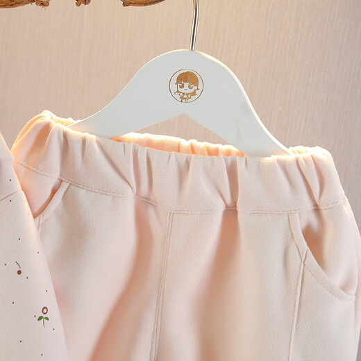 木木屋品牌童装女童秋装套装0-3岁儿童衣服女孩卫衣宝宝外套婴幼儿服装 粉色 73 尺码7-9个月(建议13-18斤)